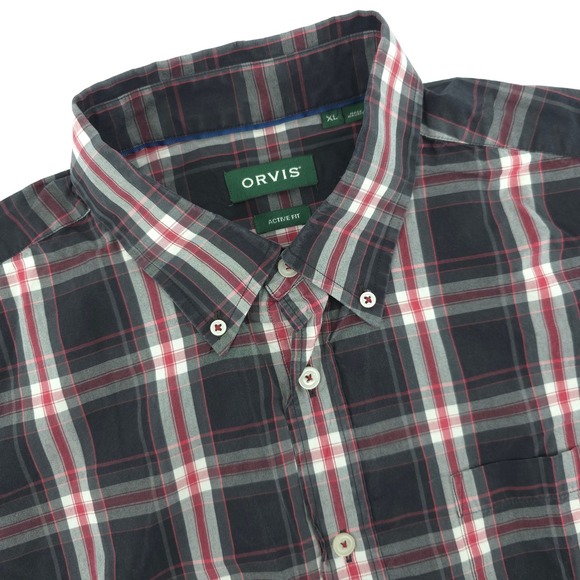 Orvis Other - Orvis Shirt Mens XL Plaid Long Sleeve Active Fit Button Up Heritage‎ Wash Cotton